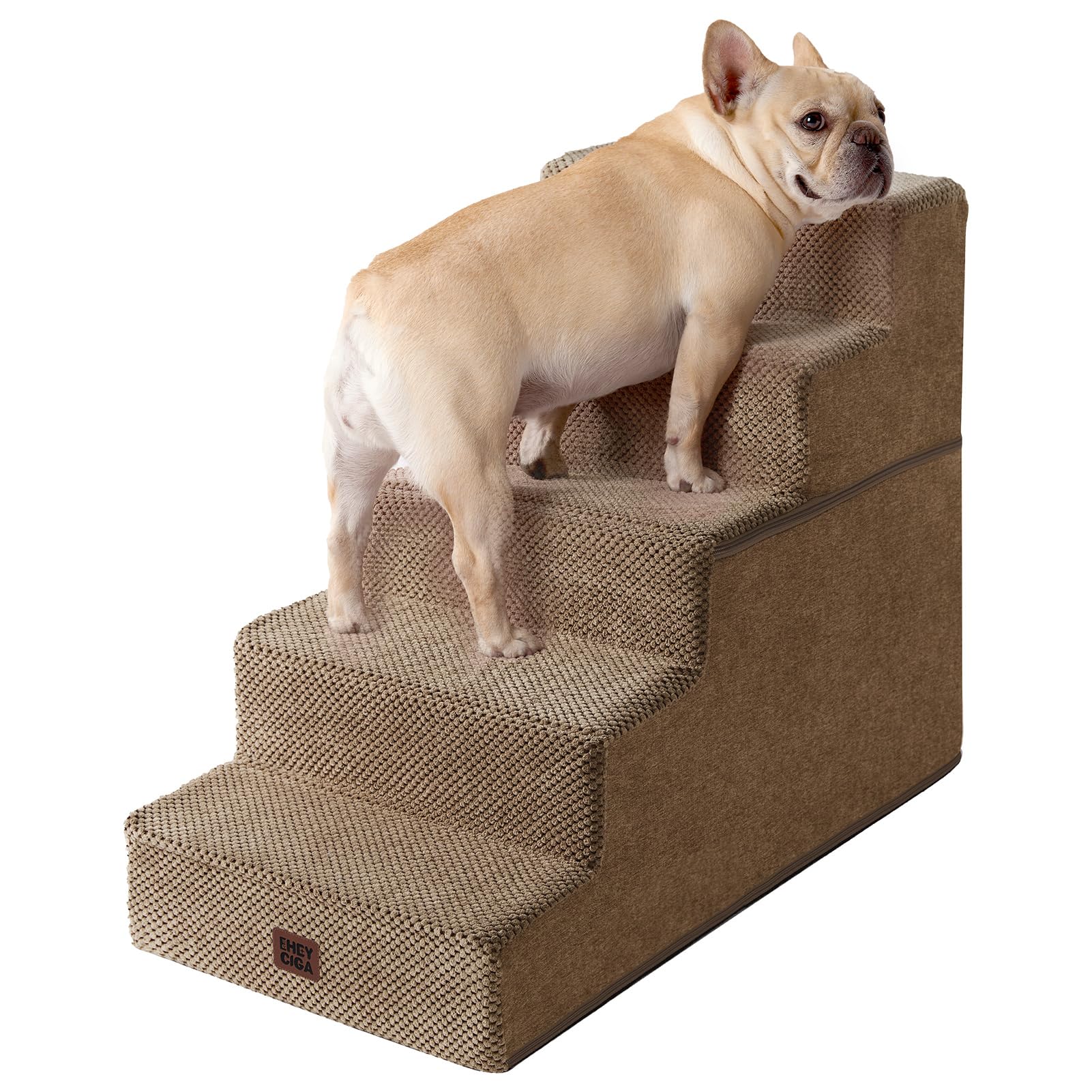 EHEYCIGA Extra-Wide Pet Stairs for Beds and Couches