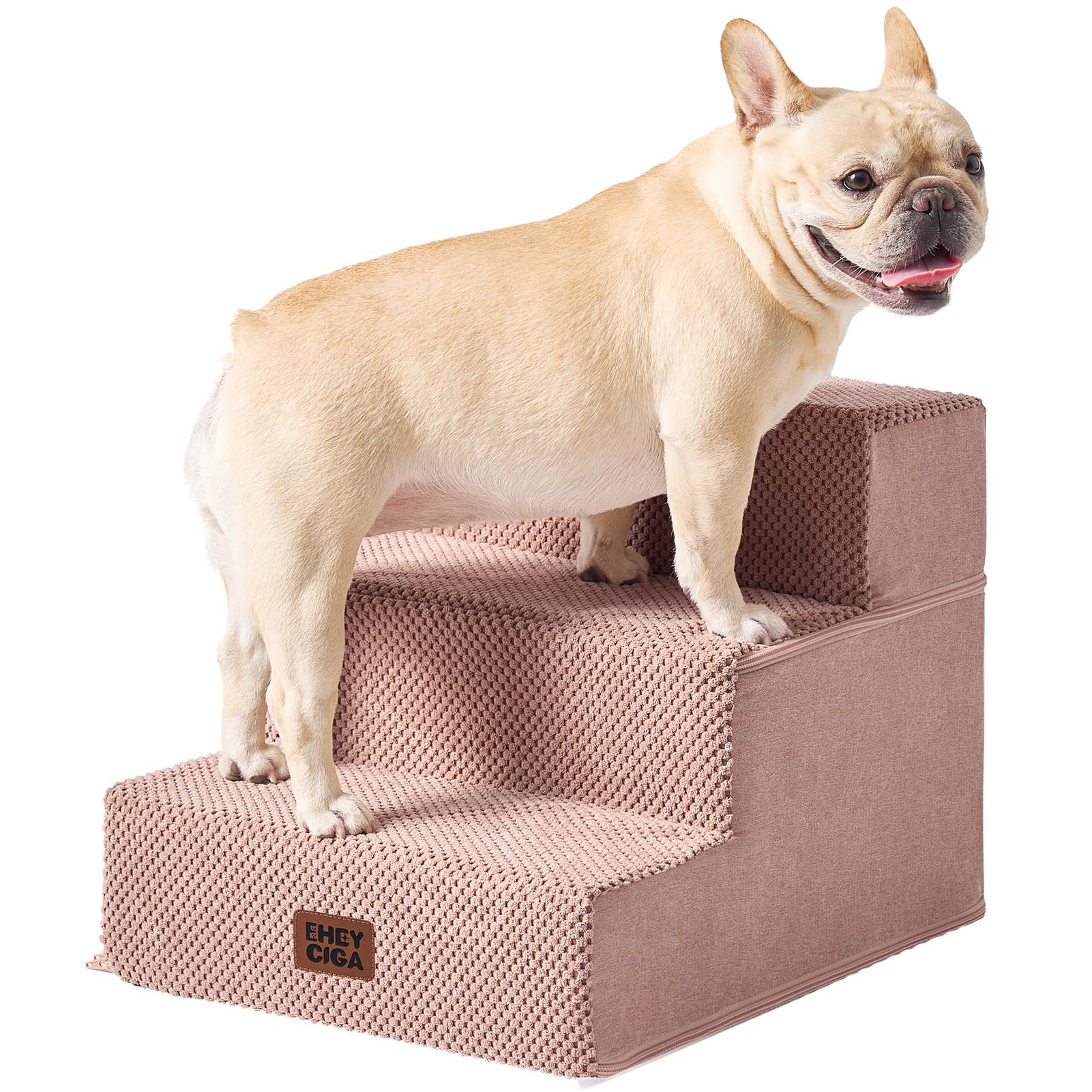 EHEYCIGA Extra-Wide Pet Stairs for Beds and Couches