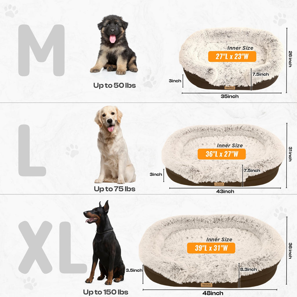 Plush Fluffy Calming Dog Bed for Cozy Everyday Comfort