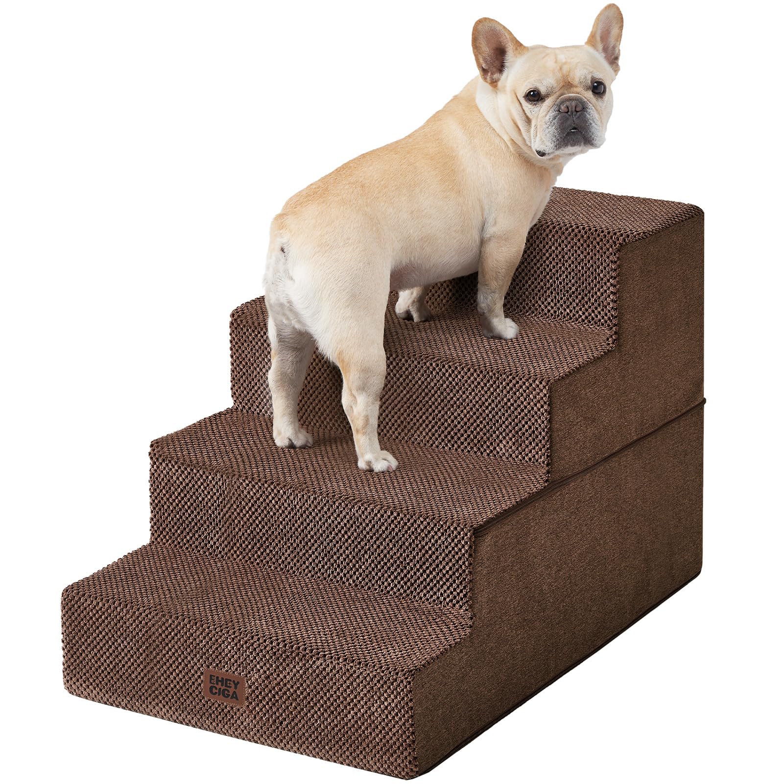 EHEYCIGA Extra-Wide Pet Stairs for Beds and Couches