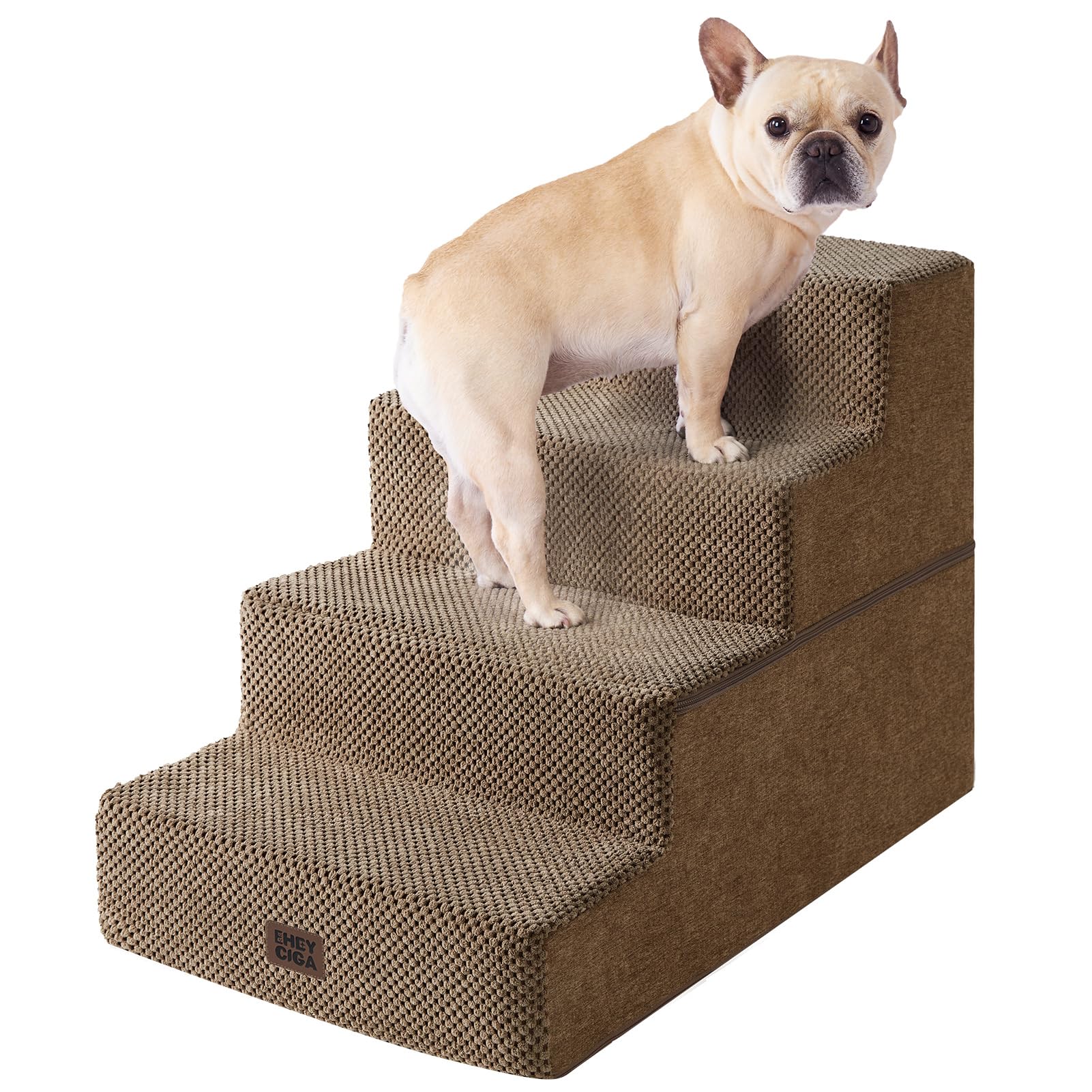 EHEYCIGA Extra-Wide Pet Stairs for Beds and Couches