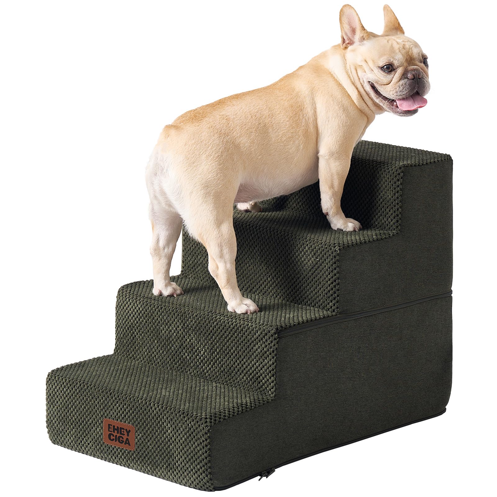EHEYCIGA Extra-Wide Pet Stairs for Beds and Couches