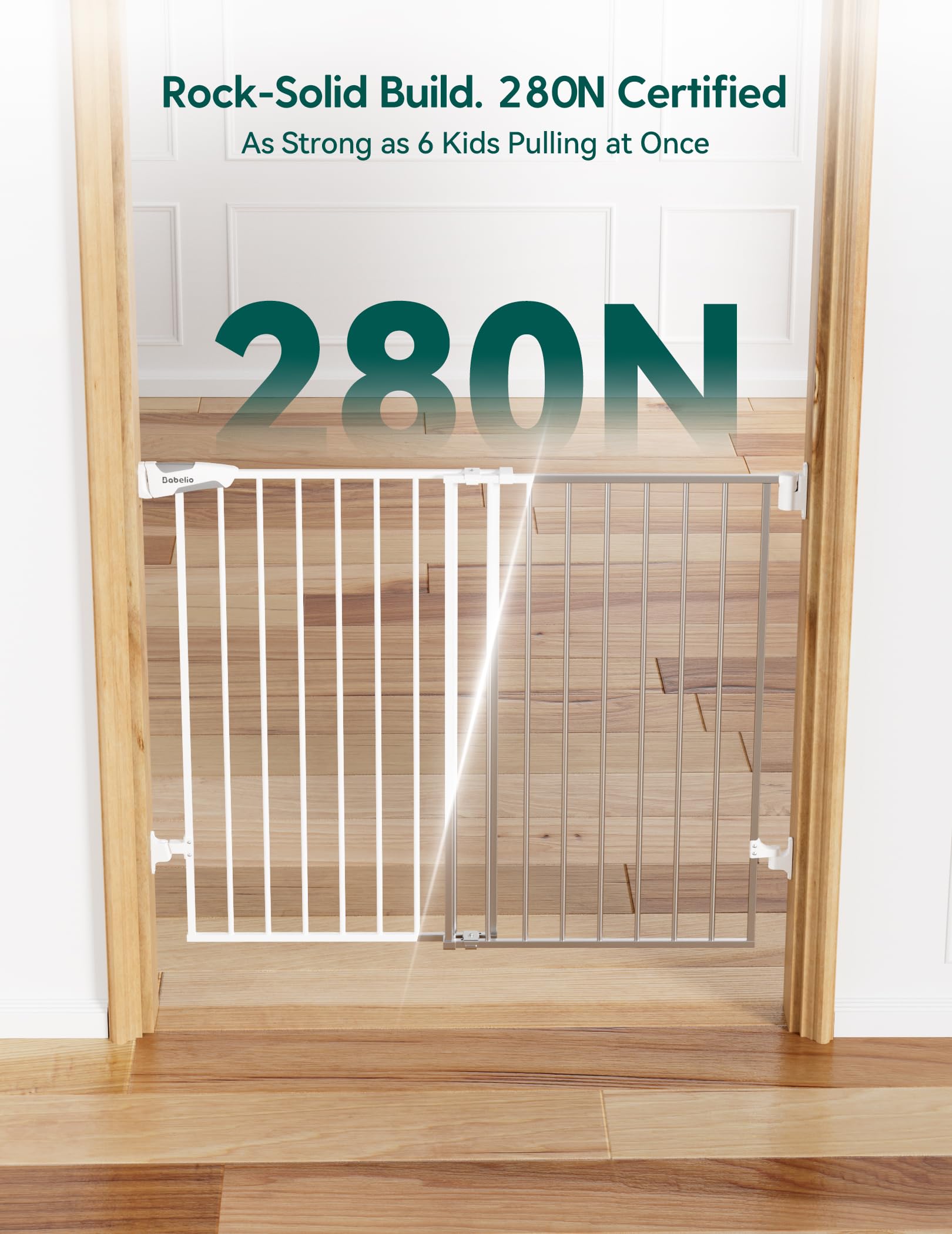 Babelio Auto-Close Hardware-Mounted Dog Safety Gate