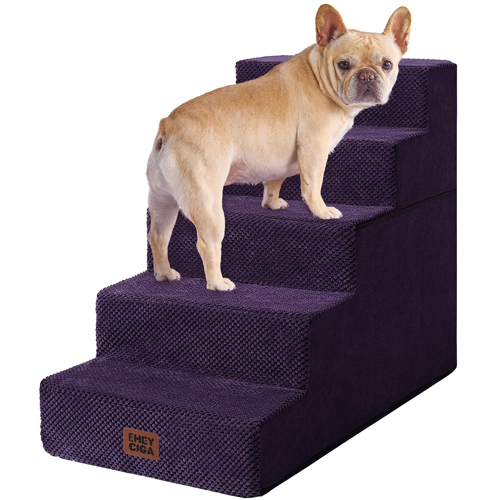 EHEYCIGA Extra-Wide Pet Stairs for Beds and Couches