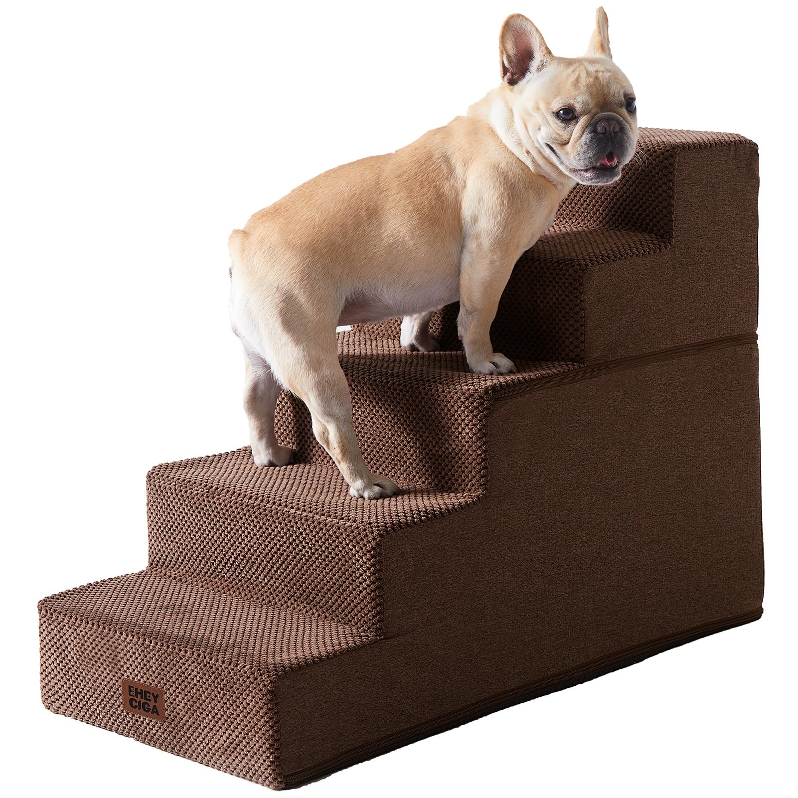 EHEYCIGA Extra-Wide Pet Stairs for Beds and Couches