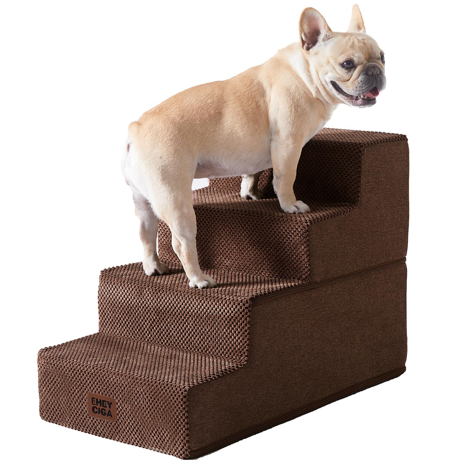 EHEYCIGA Extra-Wide Pet Stairs for Beds and Couches