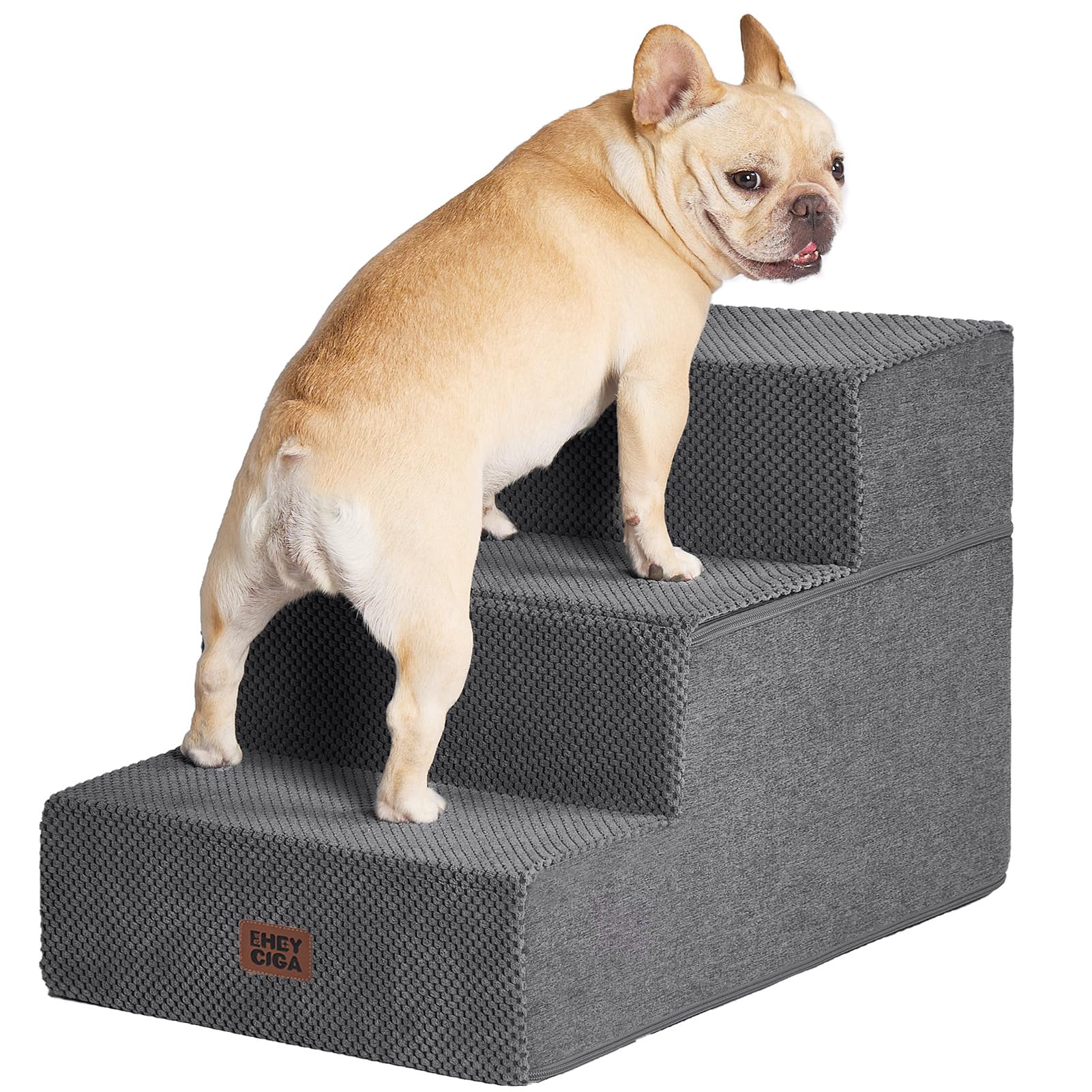 EHEYCIGA Extra-Wide Pet Stairs for Beds and Couches