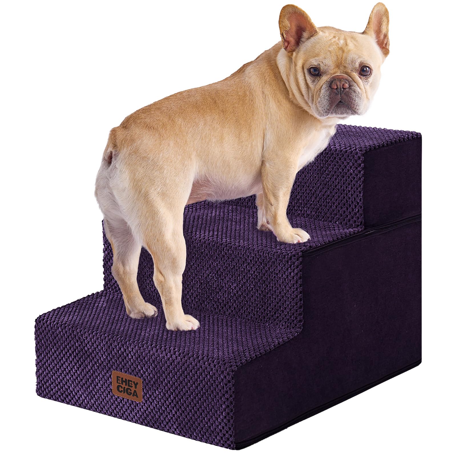 EHEYCIGA Extra-Wide Pet Stairs for Beds and Couches