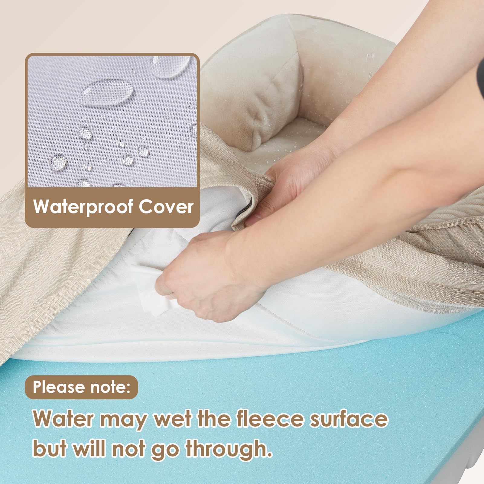 EHEYCIGA Waterproof Orthopedic Memory Foam Dog Bed