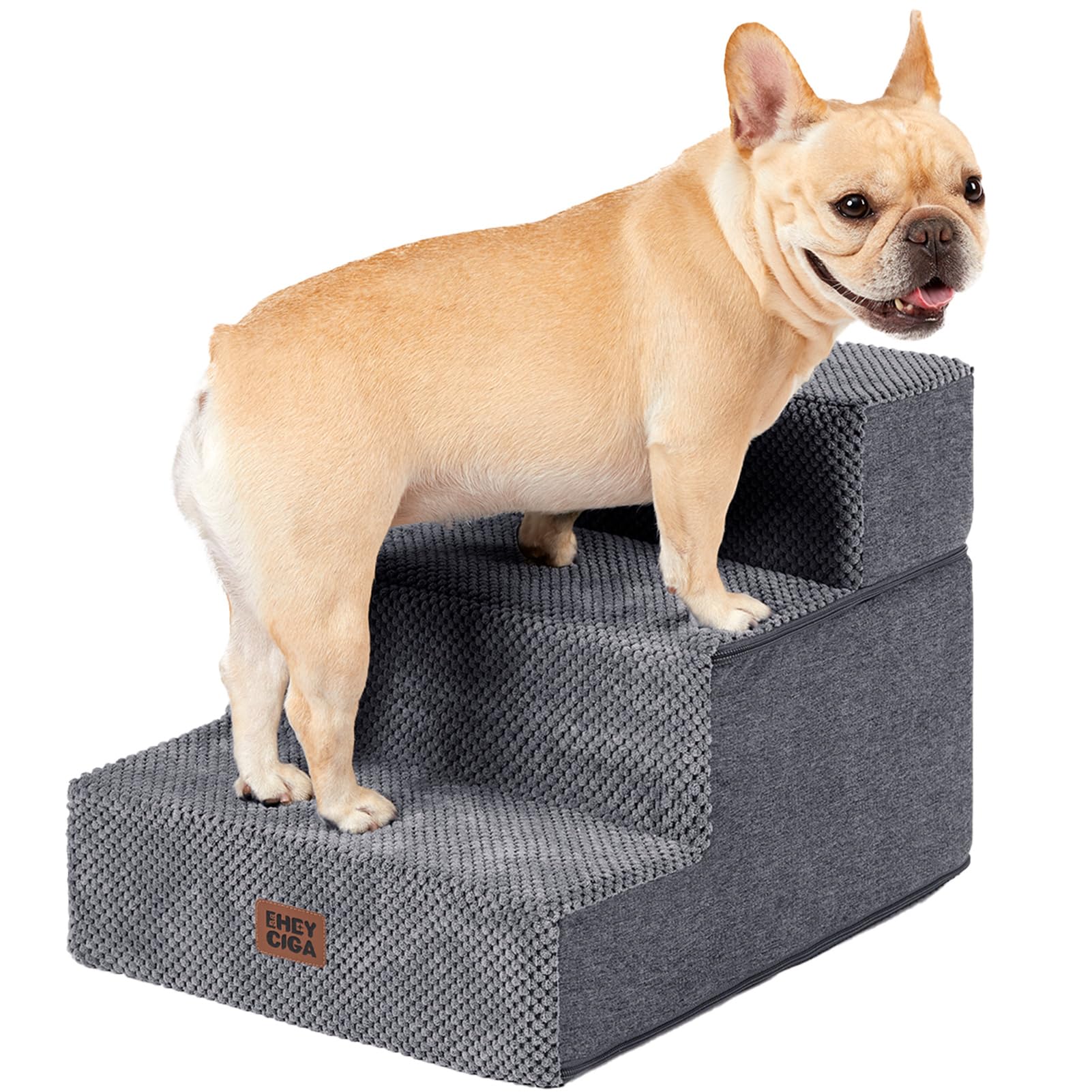 EHEYCIGA Extra-Wide Pet Stairs for Beds and Couches