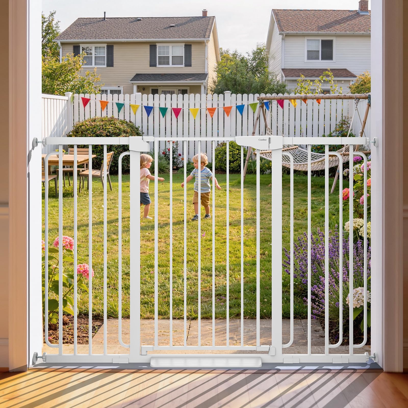 Cumbor Auto-Close Pressure-Mounted Dog Safety Gate