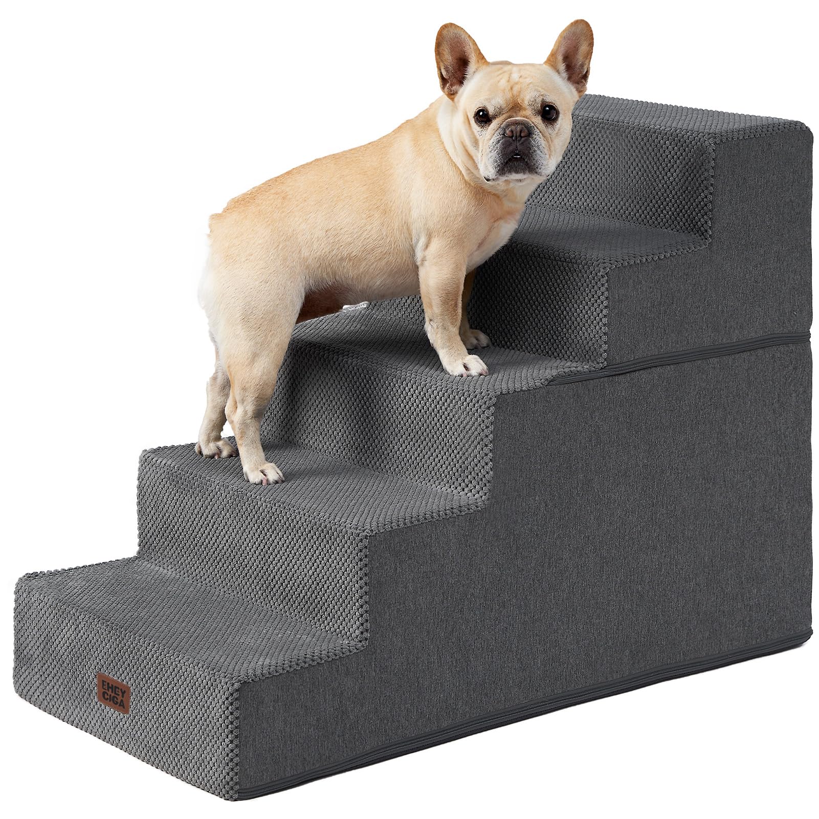 EHEYCIGA Extra-Wide Pet Stairs for Beds and Couches