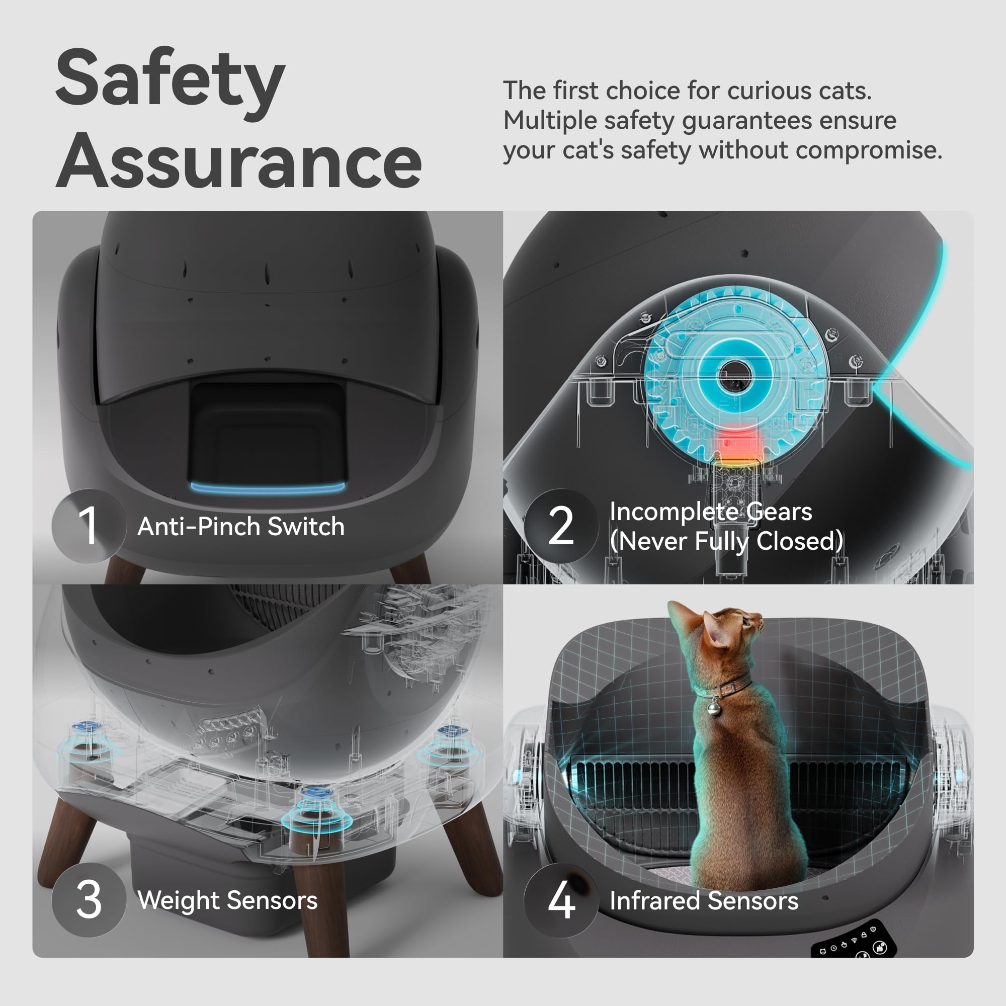 CATLINK Open-X Self-Cleaning Litter Box with AI Monitor