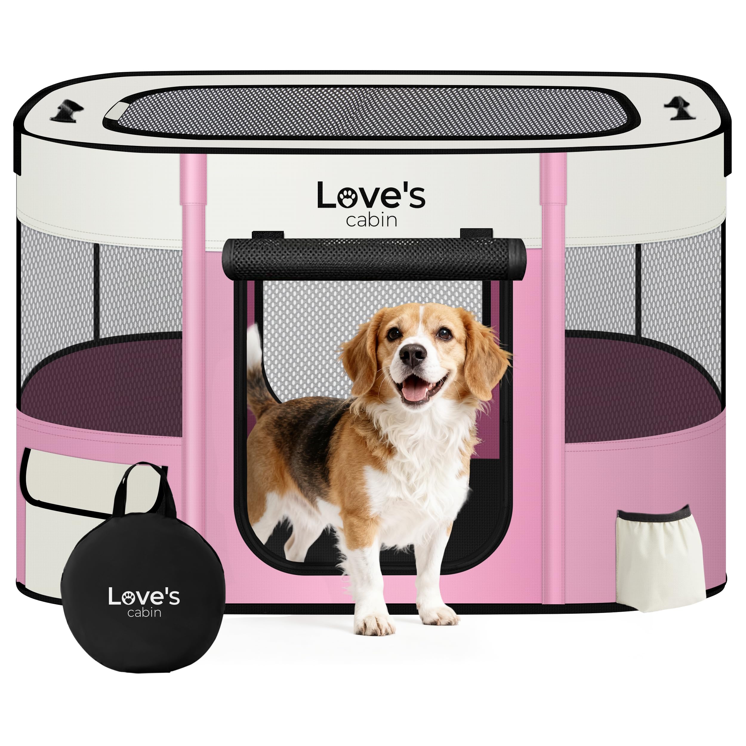 Love's Cabin Portable Puppy Dog Playpen for Travel