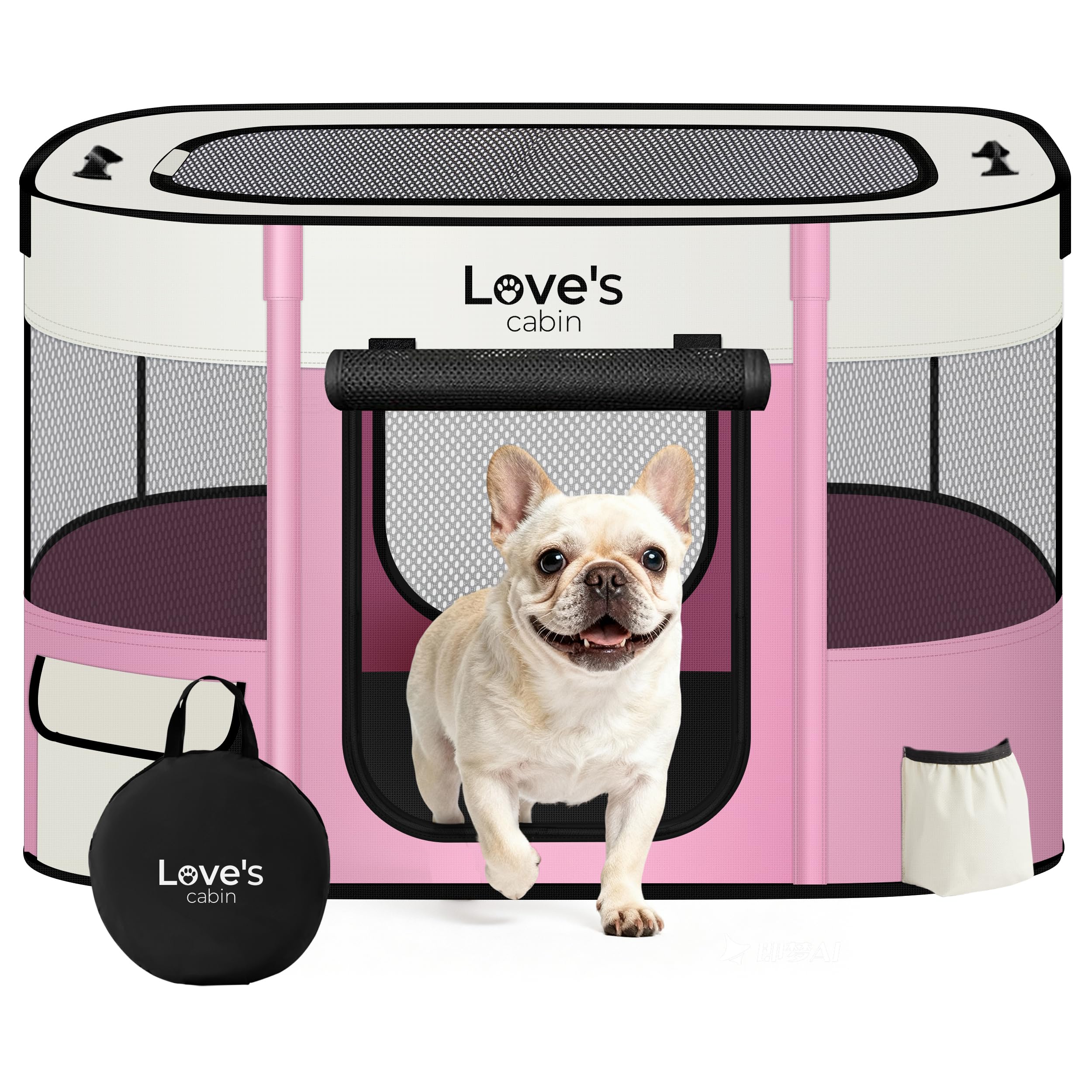 Love's Cabin Portable Puppy Dog Playpen for Travel