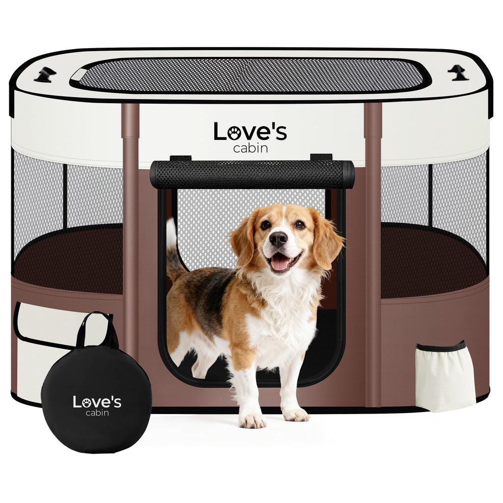 Love's Cabin Portable Puppy Dog Playpen for Travel