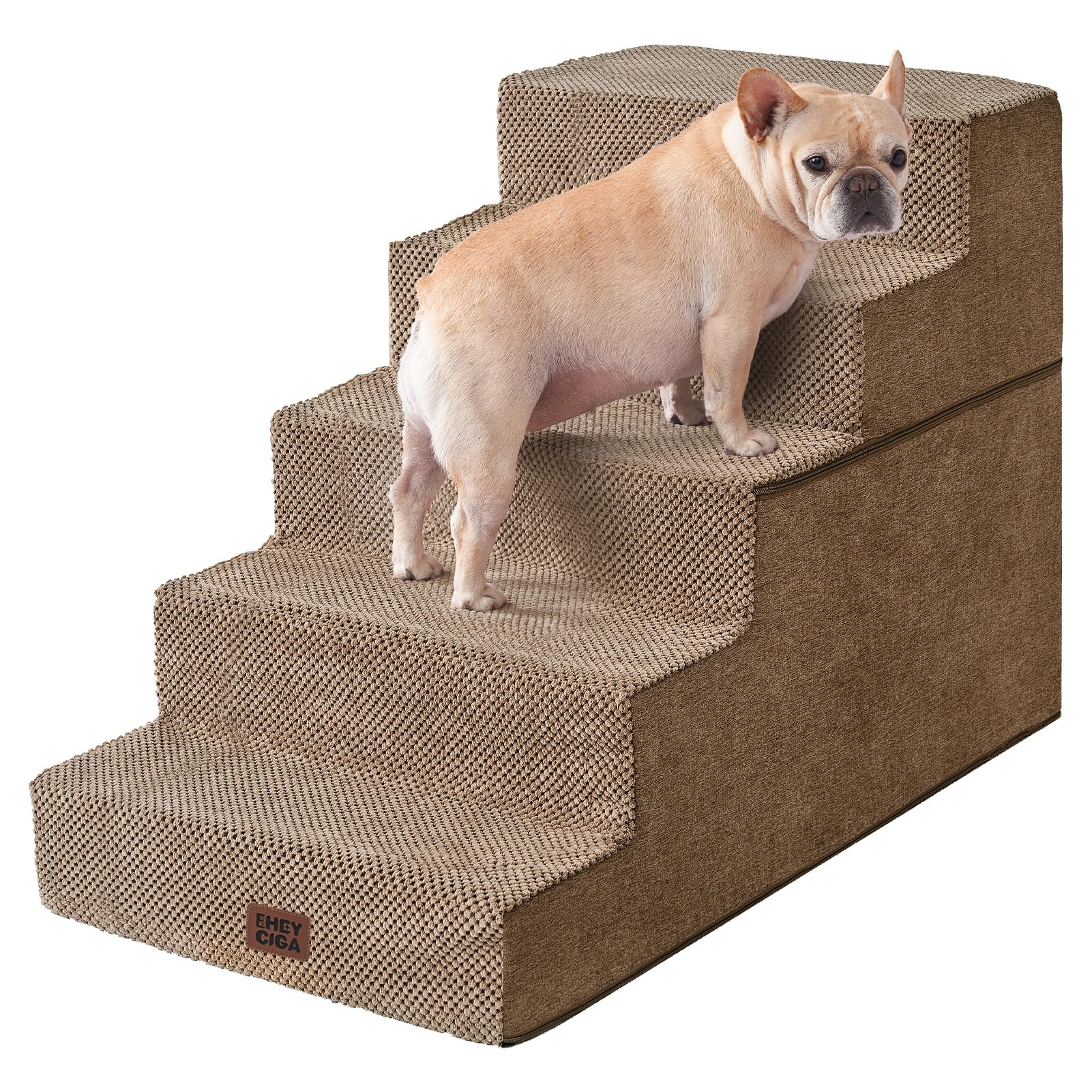 EHEYCIGA Extra-Wide Pet Stairs for Beds and Couches