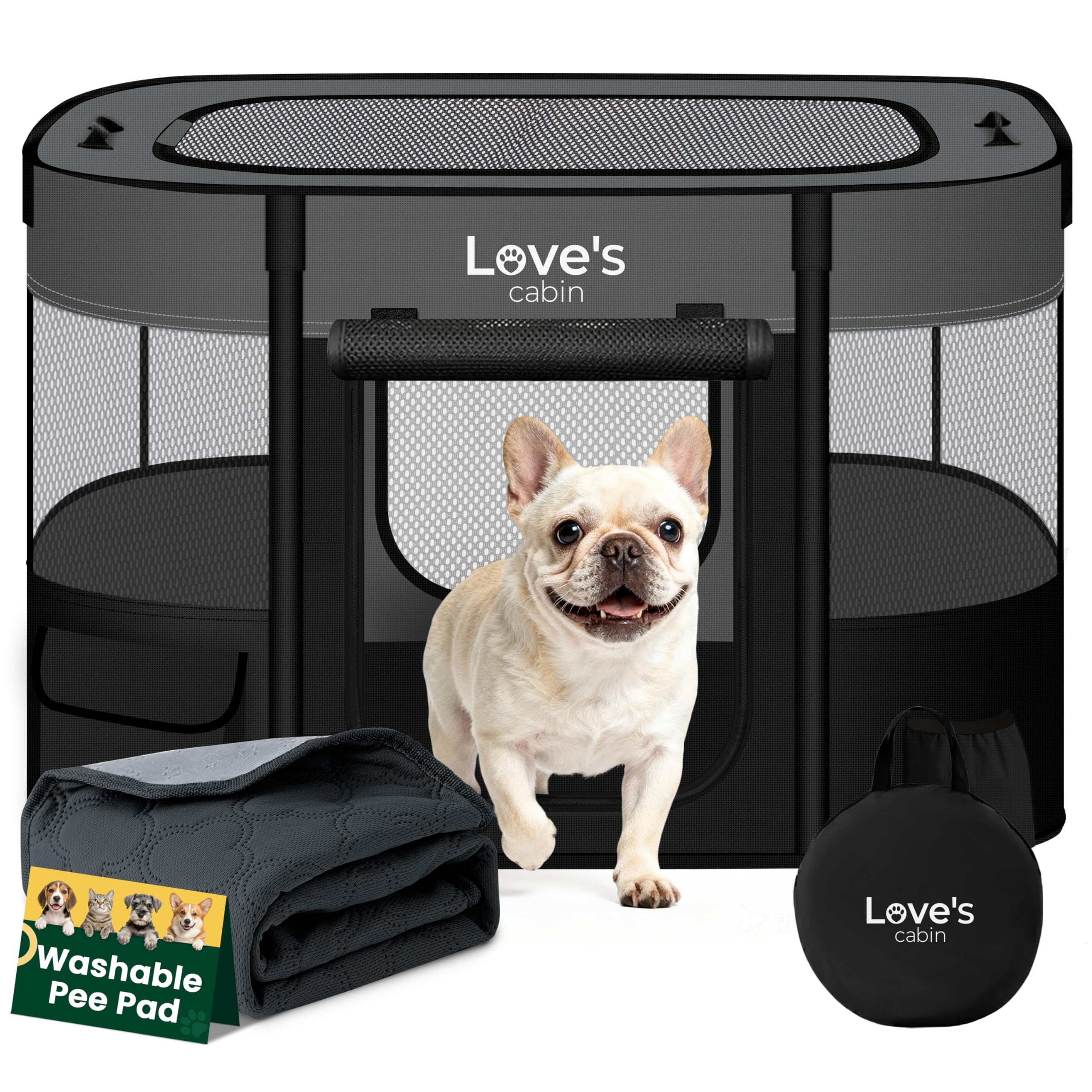 Love's Cabin Portable Puppy Dog Playpen for Travel
